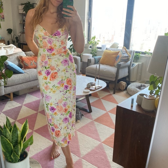 NWT - Favorite Daughter - Rosemary Floral Oahu Watercolor Dress - Picture 7 of 7